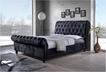 Bordeaux Fabric Bed - Black